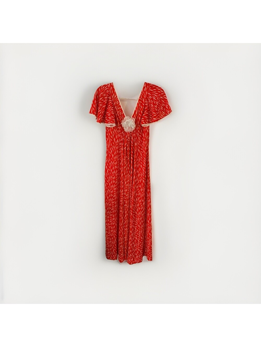 Princess Kaiulani HAWAII MuuMuu Dress MAXI Red Floral Size 10 Vintage